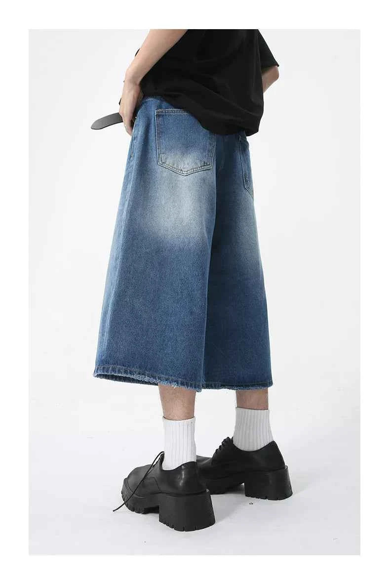 Loose Fit Retro Style Summer Denim Short