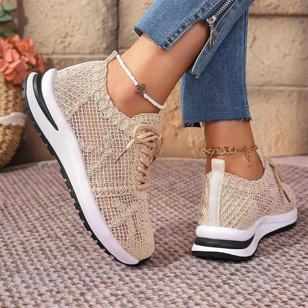 Breathable Comfy Mesh Trainers Flat Sneaker