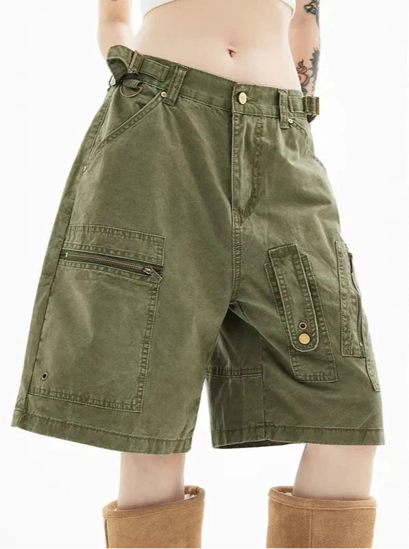Streetwear Vintage Japanese Style Baggy Denim Short - Luxuryurbanwear