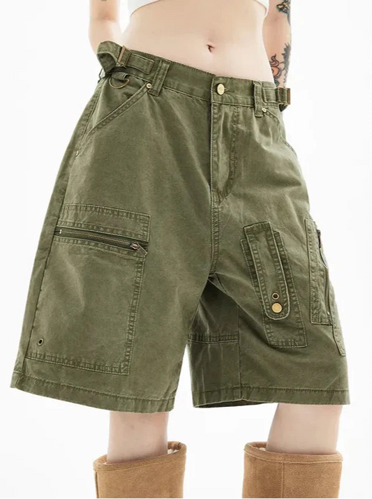 Streetwear Vintage Japanese Style Baggy Denim Short - Luxuryurbanwear