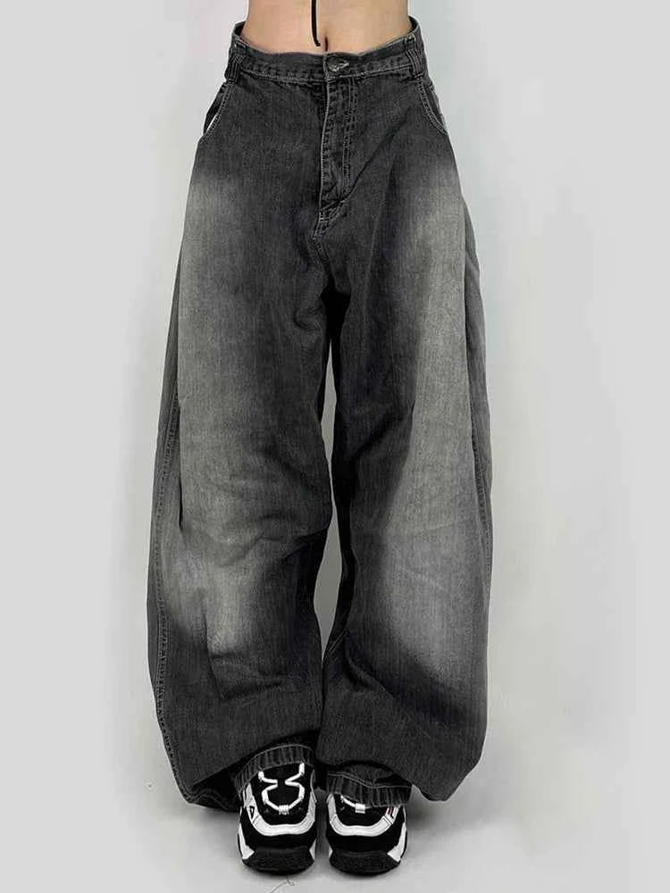 Women High Waist Wide Leg Denim Jeans