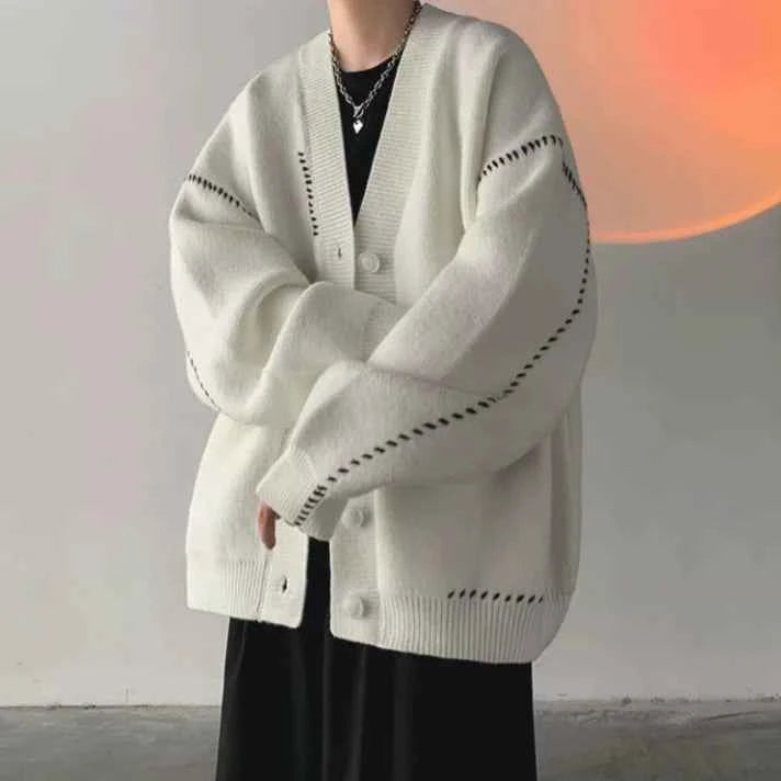 Cozy Oversized Patchwork Knit Cardigan