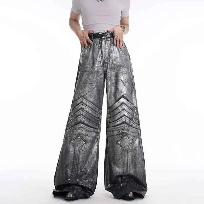 Mens Breathable High-Quality Wide Leg Jeans