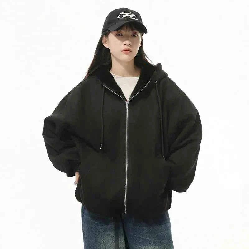 Zip Up Hoodie Overtailled Casual