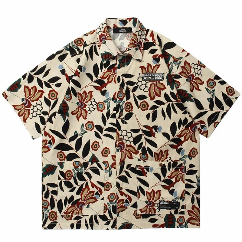 Colorful Floral Art Short Sleeves T-Shirt