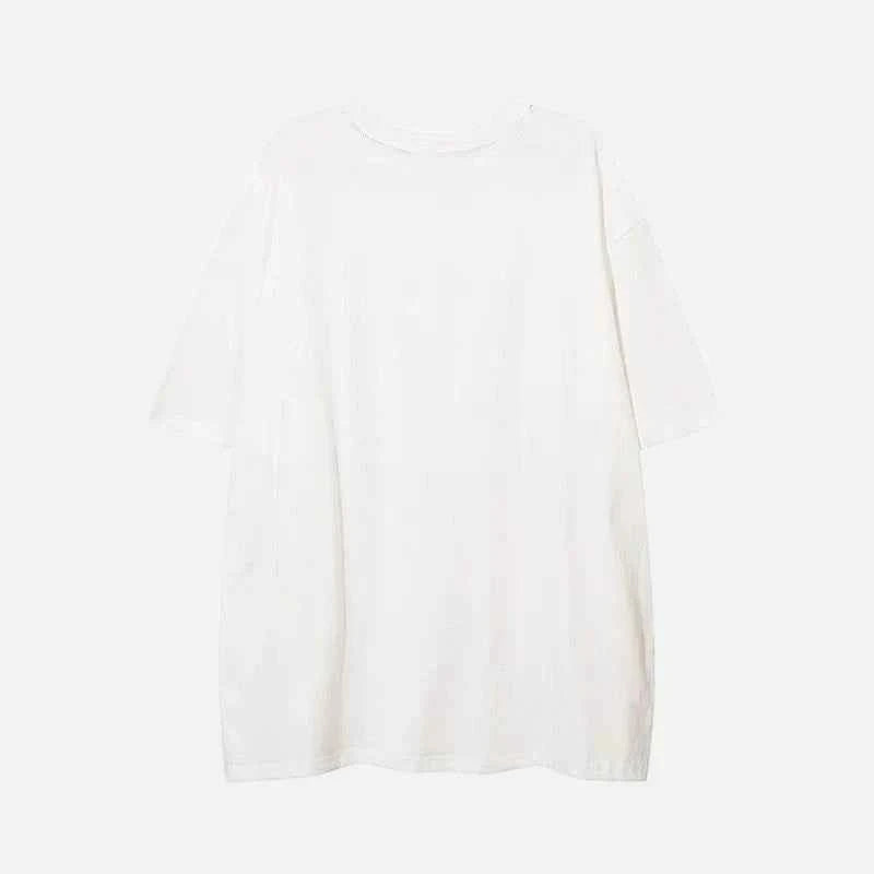 Hot Drilled Letter Print O-Neck Collar T-Shirt