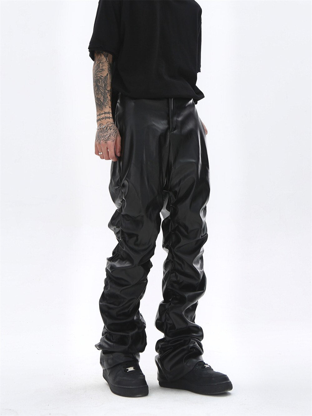AV1 Black Leather Pants