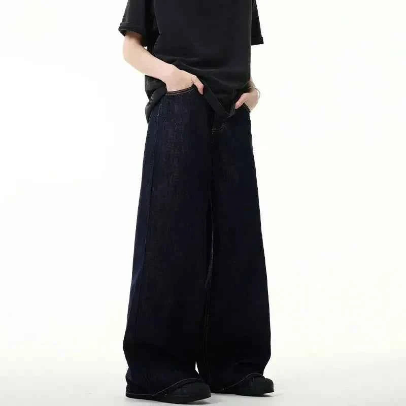 Autumn Mens Wide Leg Denim Jeans