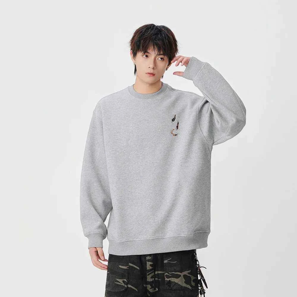 Y2K Abstract Pattern Crew Neck Sweatshirt