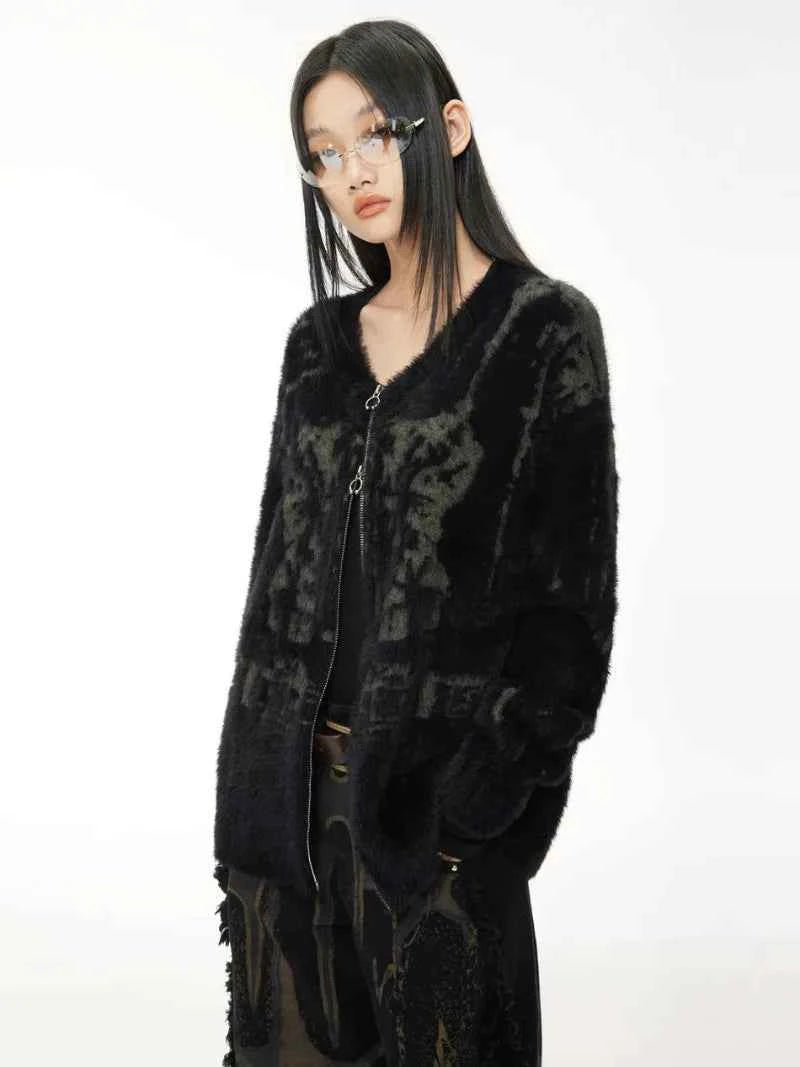 Y2K Casual Layers Black Knitted Sweater