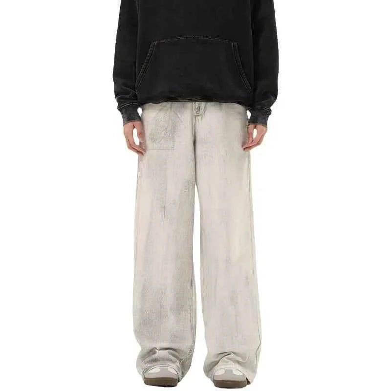 Retro Distressed Loose Droopy Jeans
