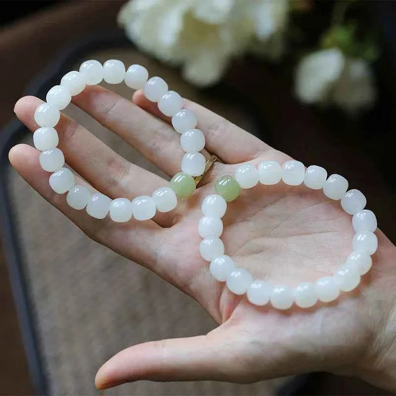 High Quality White Jade Circle Bracelet