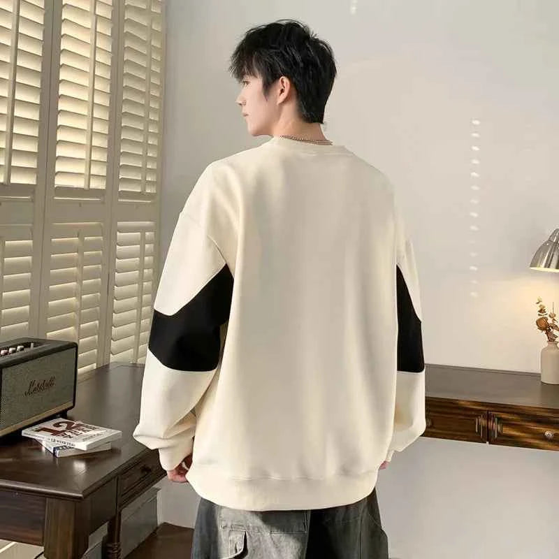 Colorful Patchwork Letter Print O-Neck Sweatshirt