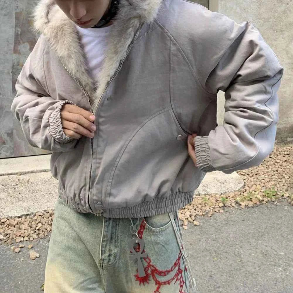 Streetwear Winter Cozy Heavy Plush Jacket