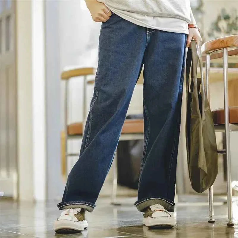 Vintage Washed Straight Leg Boyfriend Jeans