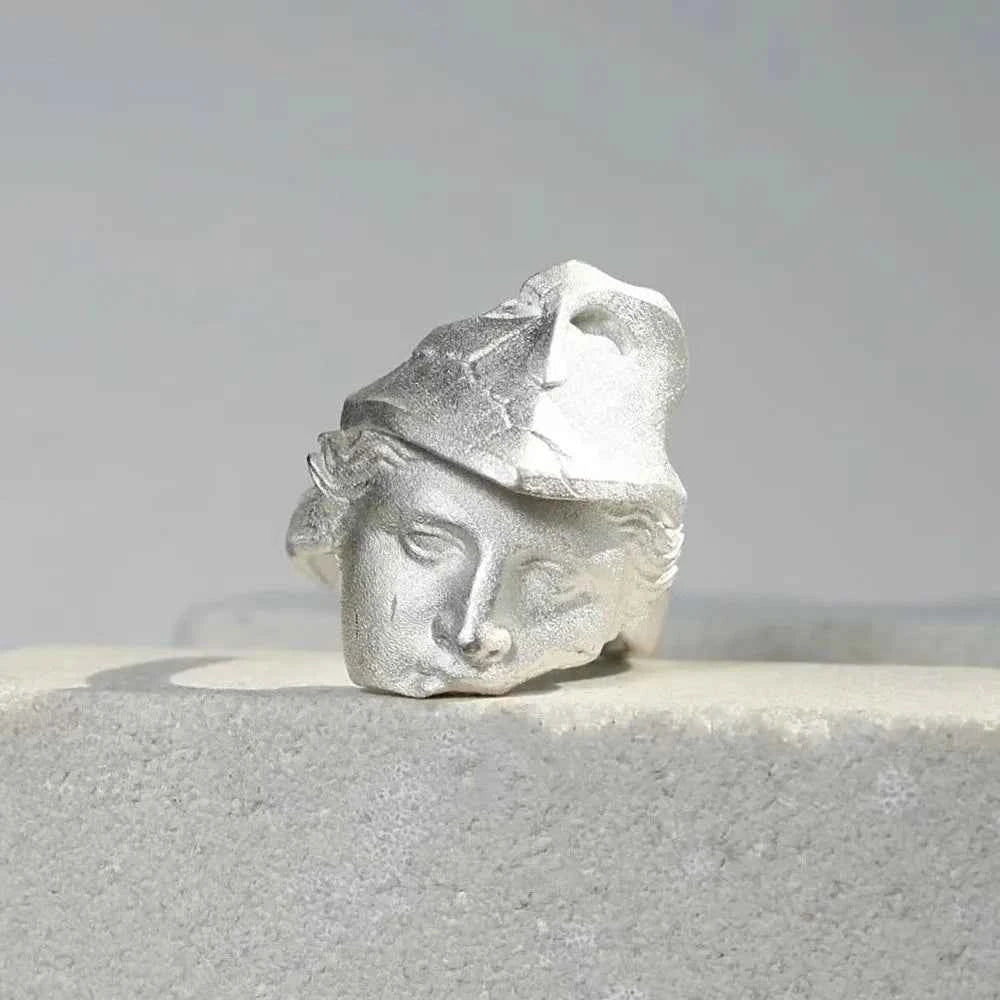 Adjustable Retro Half-Face Mask Ring