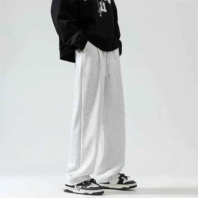 Casual Solid Color Baggy Fleece Sweatpants