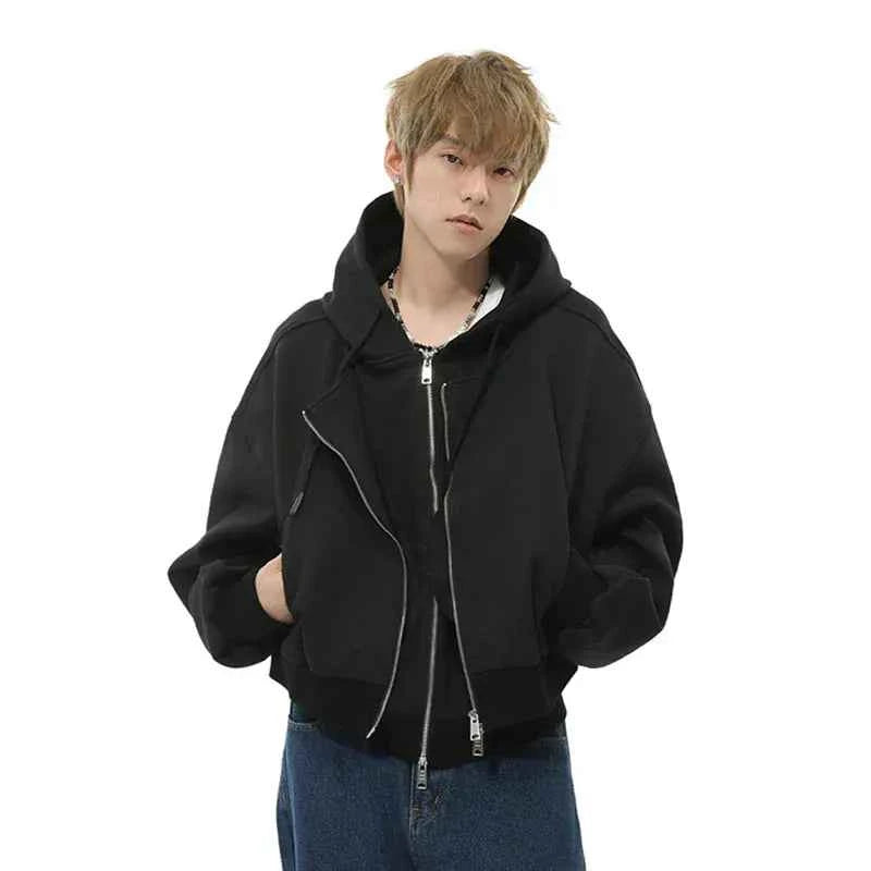 Zip Up Hoodie Double Layered