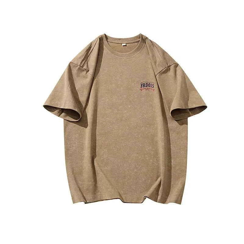 Effortless Retro Casual Short Sleeve Cotton T-Shirt