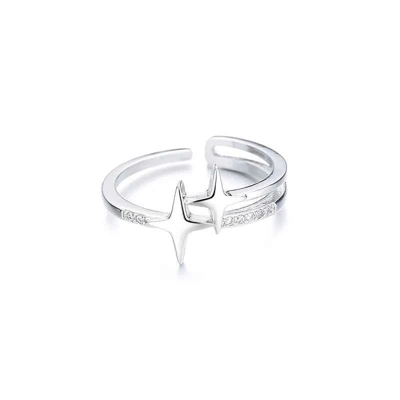 Women Casual Vintage Star Zircon Ring