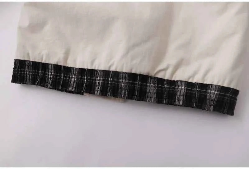 French Retro College Style Plaid Jacket
