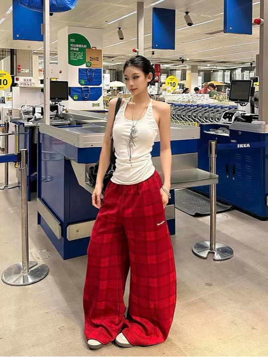 Y2K Chic American Style Star Graffiti Wide Leg Jogger - Luxuryurbanwear