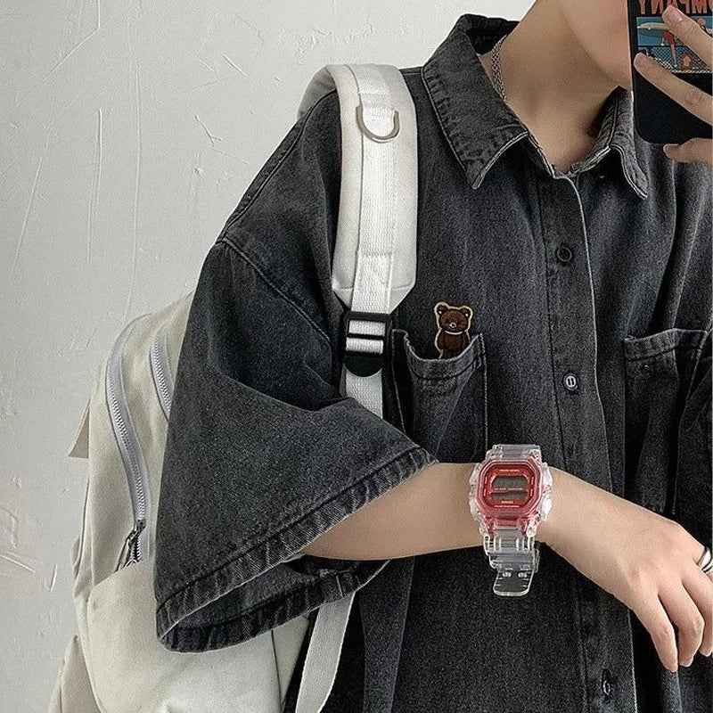 Stylish Hip Hop Retro Japanese Style Short Sleeve Shirt