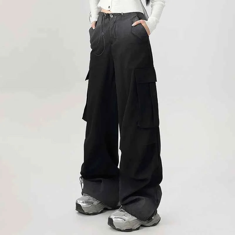 Cozy 90s Style Aesthetic Gradient Sports Cargo Pants