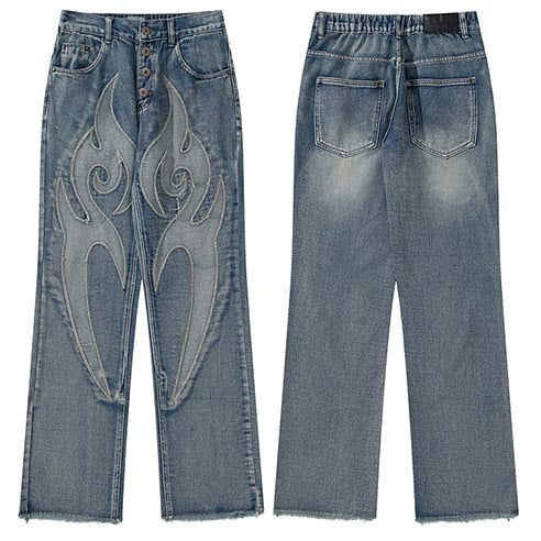 Oak Fire Flame Party Wear Pant