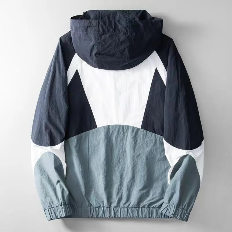ZK26 Color Block Zipper Jacket