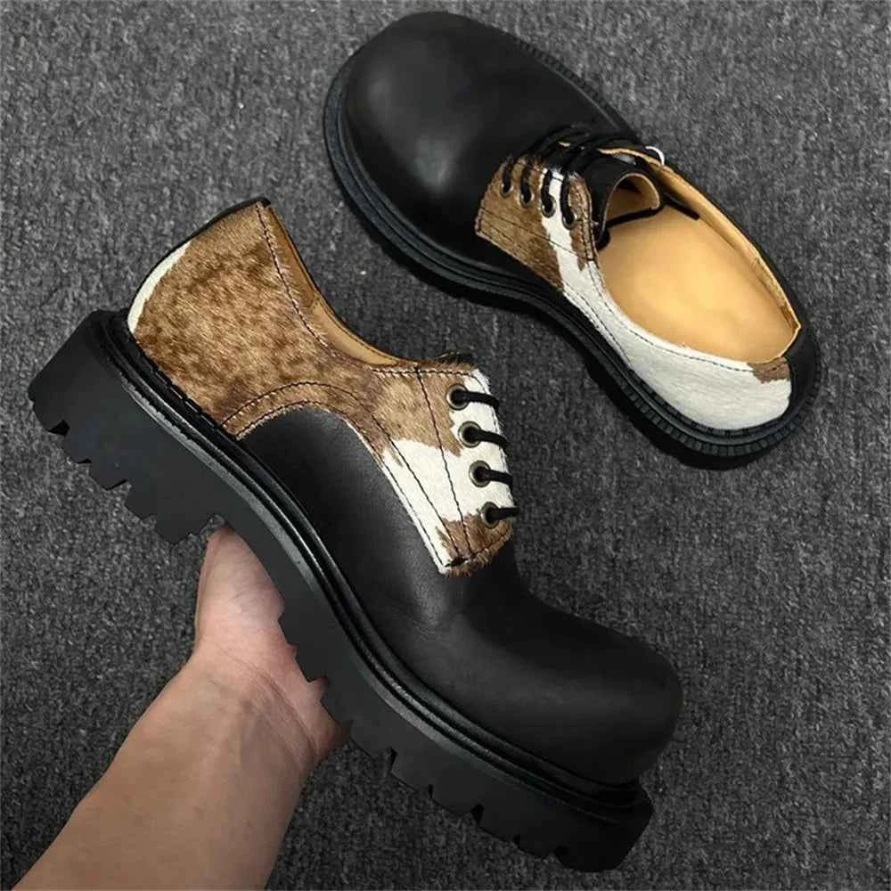 Retro Vintage Lace-Up Derby Shoes