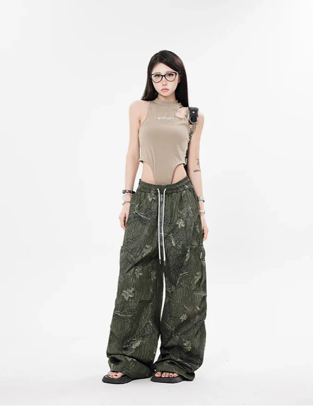 Women Cute Streetwear Trendy Tie Dye High Waist Pants - Luxuryurbanwear