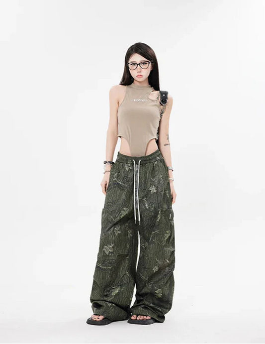 Women Cute Streetwear Trendy Tie Dye High Waist Pants - Luxuryurbanwear