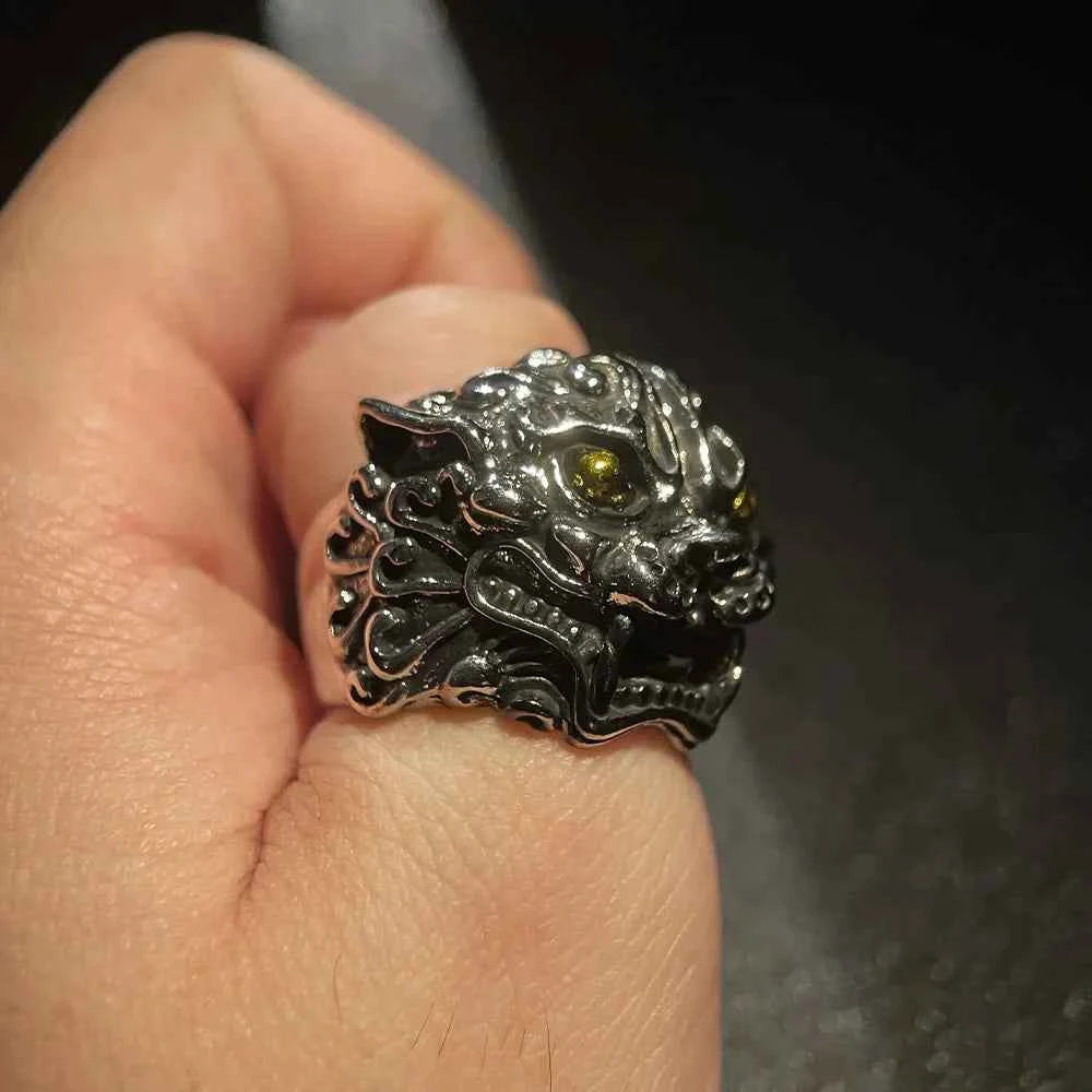 Mythical Retro Kylin Guardian Lion Ring