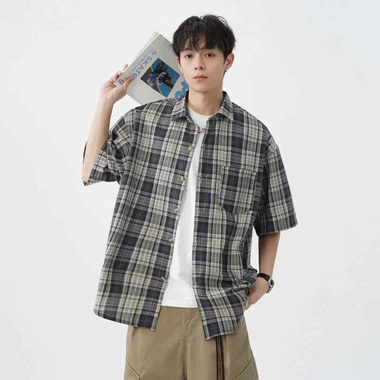Men's Plaid Short Sleeve Summer Shirt