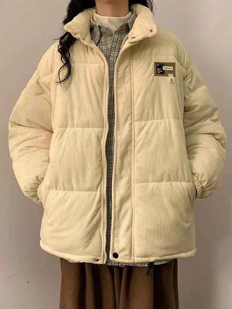 Thick Retro Corduroy Oversized Parkas Jacket