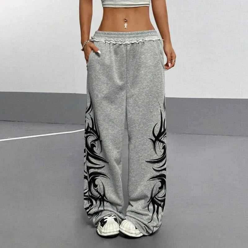 Trendy High Waist Loose Sports Sweatpants