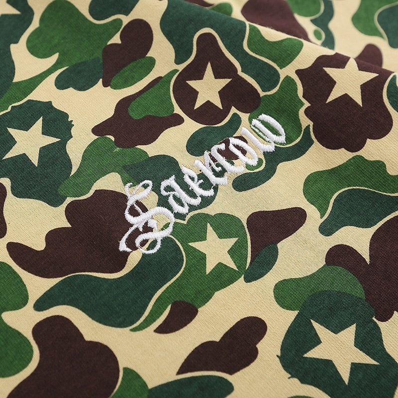 Snappy Crocodile Star Camouflage Design T-Shirt