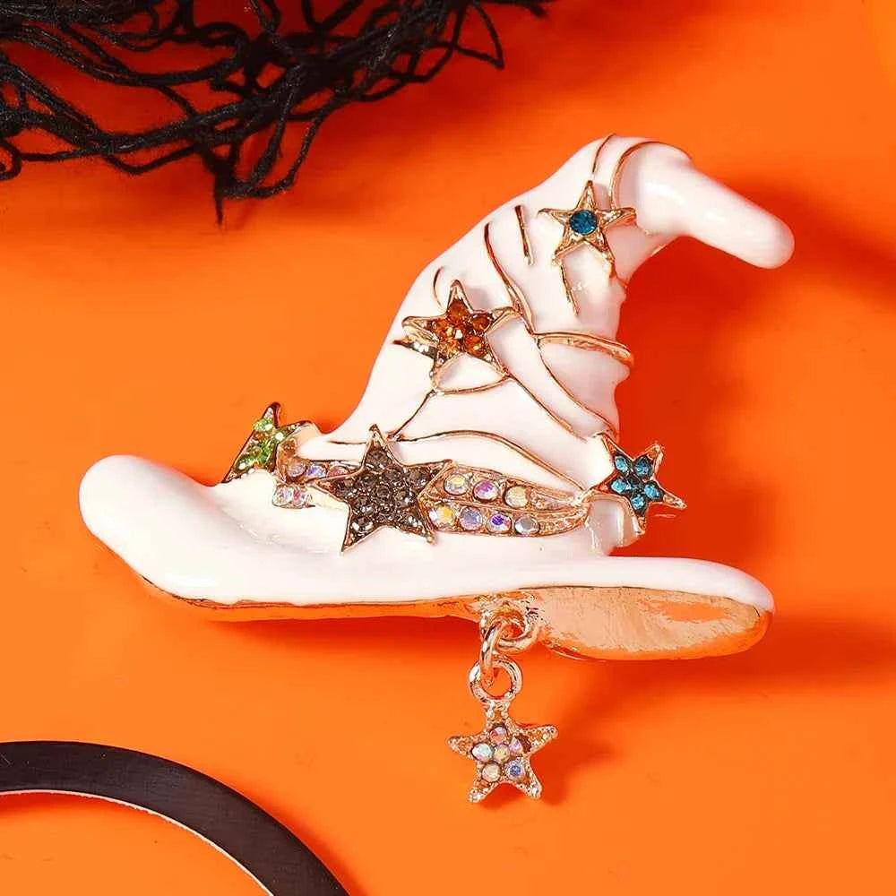 Cute Witch Broom Flower Brooch Pin