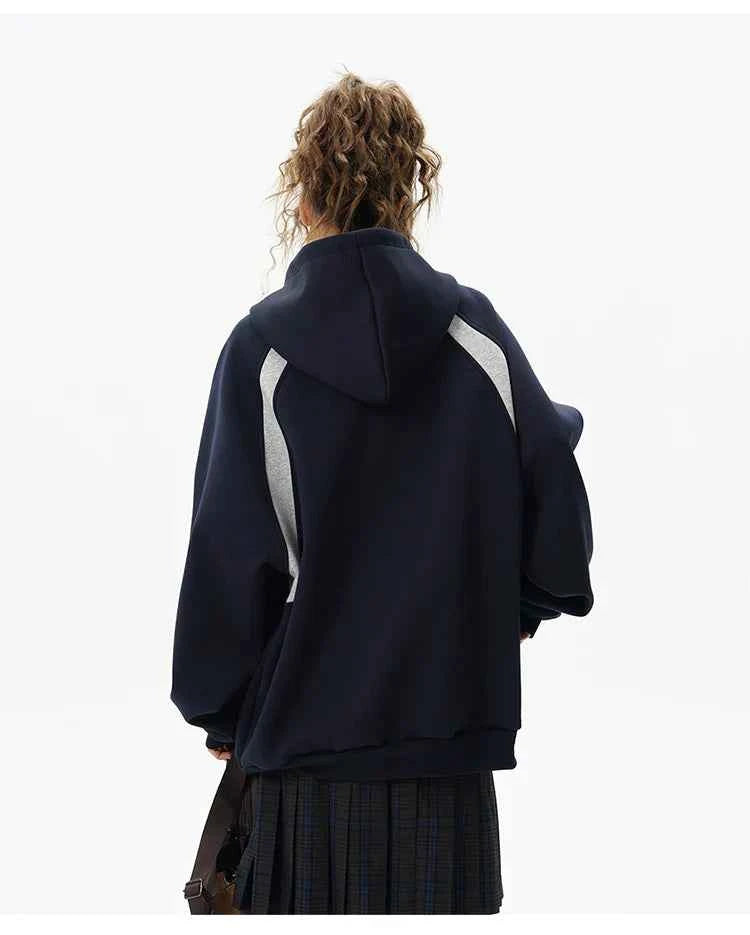 Y2K Minimalist Solid Color Casual Sweatshirt