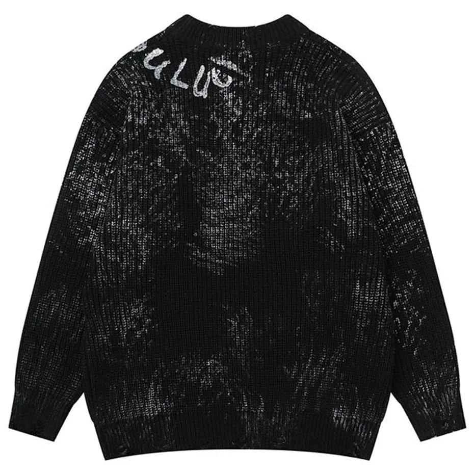 Fashionable Oversized Hip Hop Knit Jumper Sweater