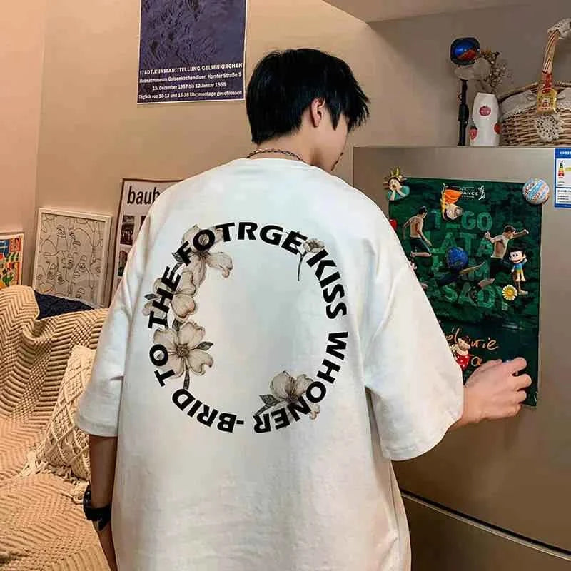 Men's Oversized Crewneck Cotton Summer T-Shirt