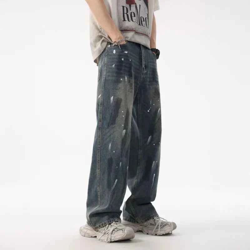 High Quality Loose Graffiti Straight Jeans