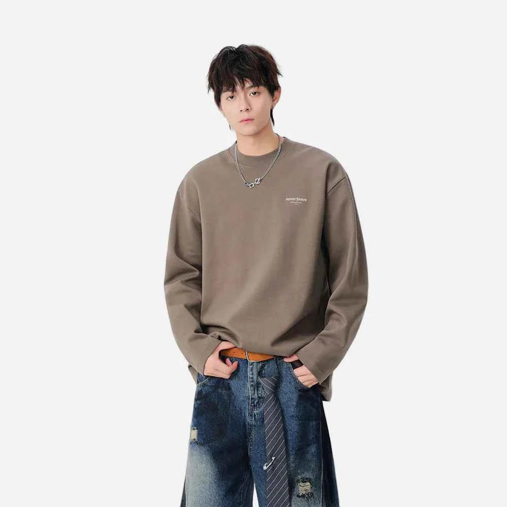 Minimalist Logo Detail Long Sleeve T-Shirt