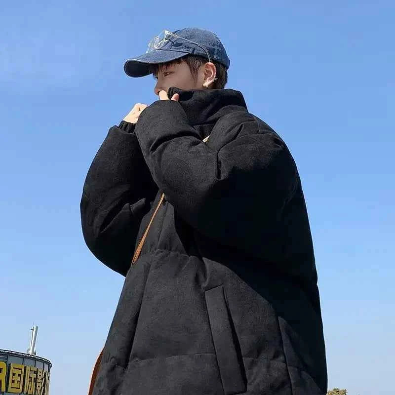 Warm Japanese Style Windproof Fleece Puffer Coat