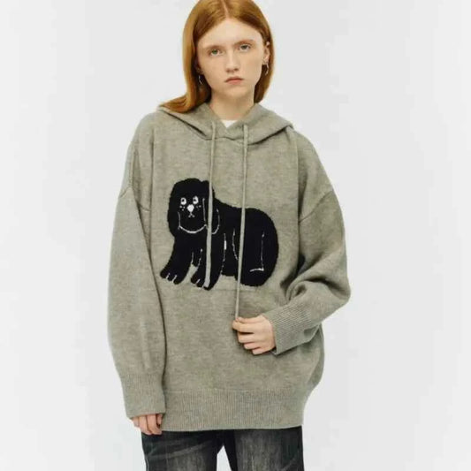 Women Animal Cool Gray Hip Hop Hoodie