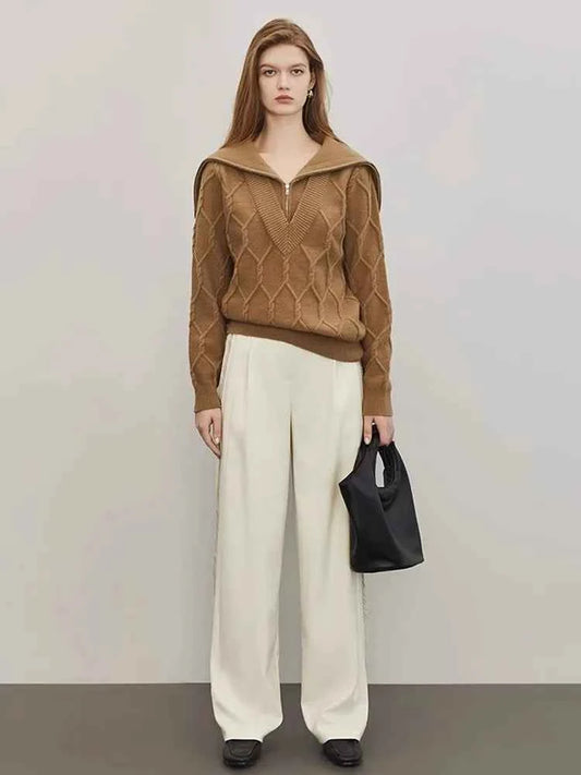 Winter Women Cool Unique Zipper Sweater