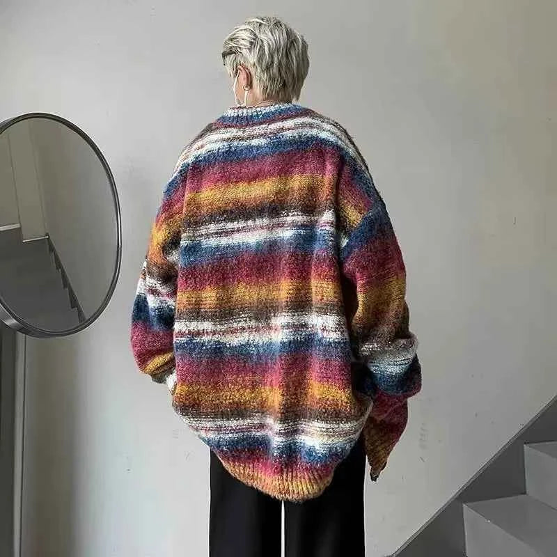 Effortless Punk Knitted Oversized Cardigan