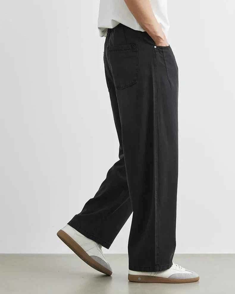 Men's Casual Summer Loose Washed Straight Pants