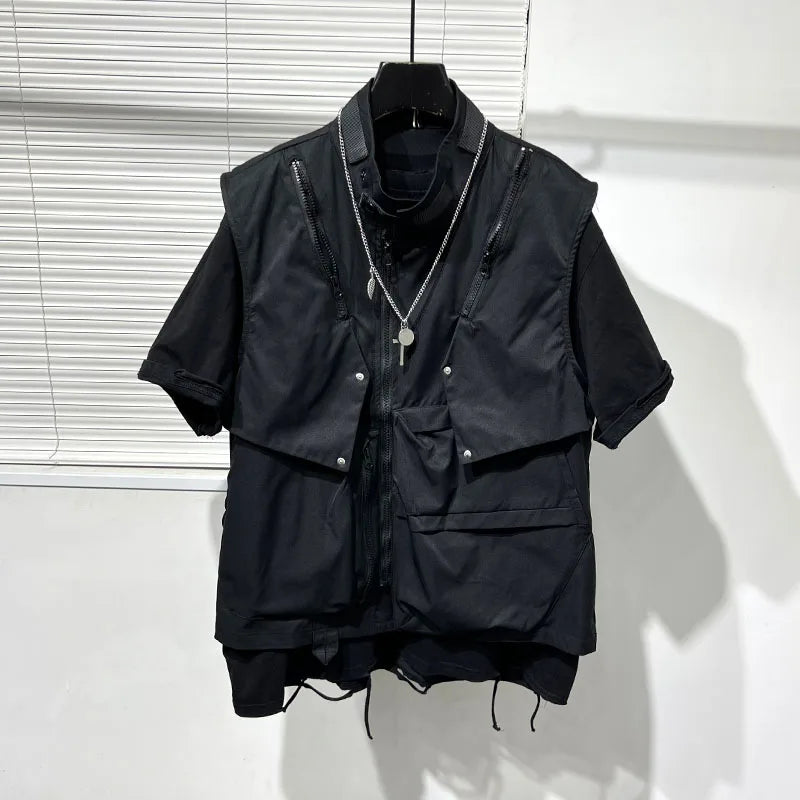 Dark Crow Sleeveless Zipper Vest